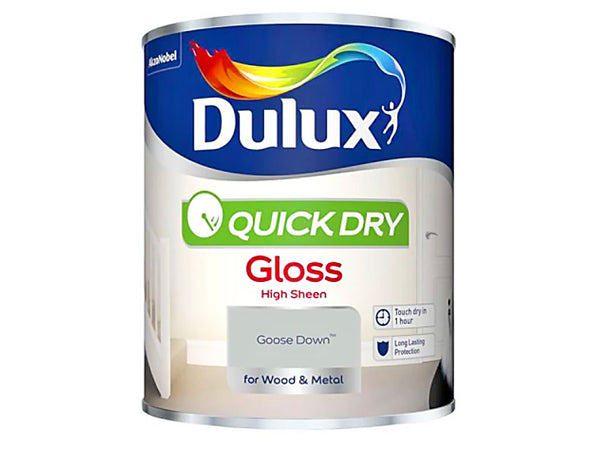 Dulux Quick Dry Gloss Goose Down 750ml 5358142
