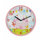 Kiddiwinks Childrens Wall Clock Pink Castle & Butterfly KW127