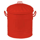 Leecroft 15 Litres Metal Mini Bin & Lid Red 1092-RD