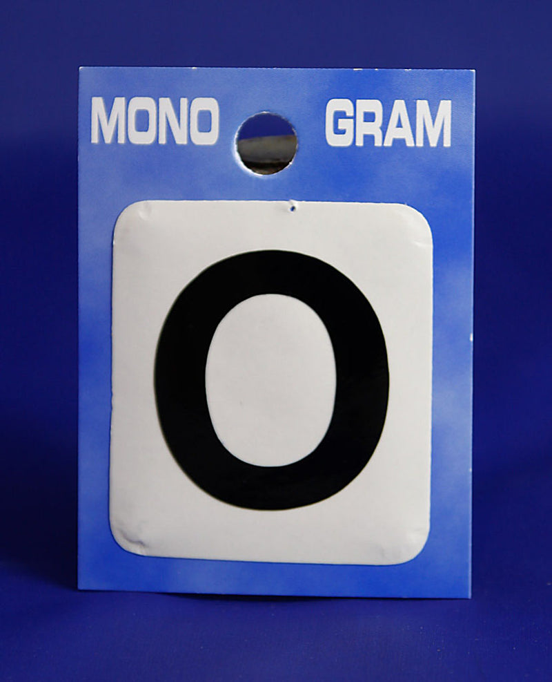28mm Monogram Letter O Black Self Adhesive Vinyl Letters