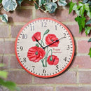 Outside In Designs Poppy Wall Clock 12"