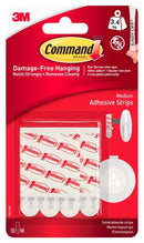 3M Command Medium Adhesive Mounting/Replacement Strips 17021UKN Pack of 10