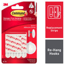 3M Command Medium Adhesive Mounting/Replacement Strips 17021UKN Pack of 10