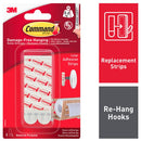 3M Command Large Mounting/Replacement Strips 17023P Pack of 8