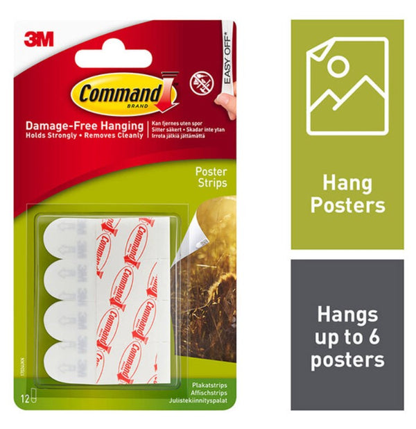 3M Command Poster Strips Small 17024