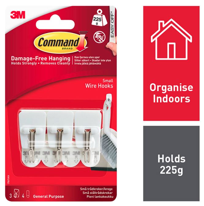3M Command Small Wire Hooks 17067