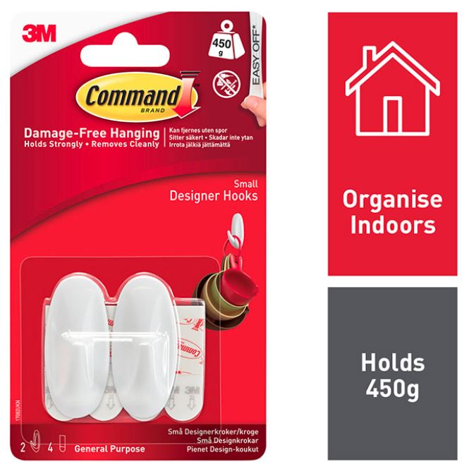 3M Command Small Hooks 17082