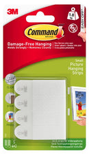 3M Command Small Picture Hanging Strips 17202 Pack of 4