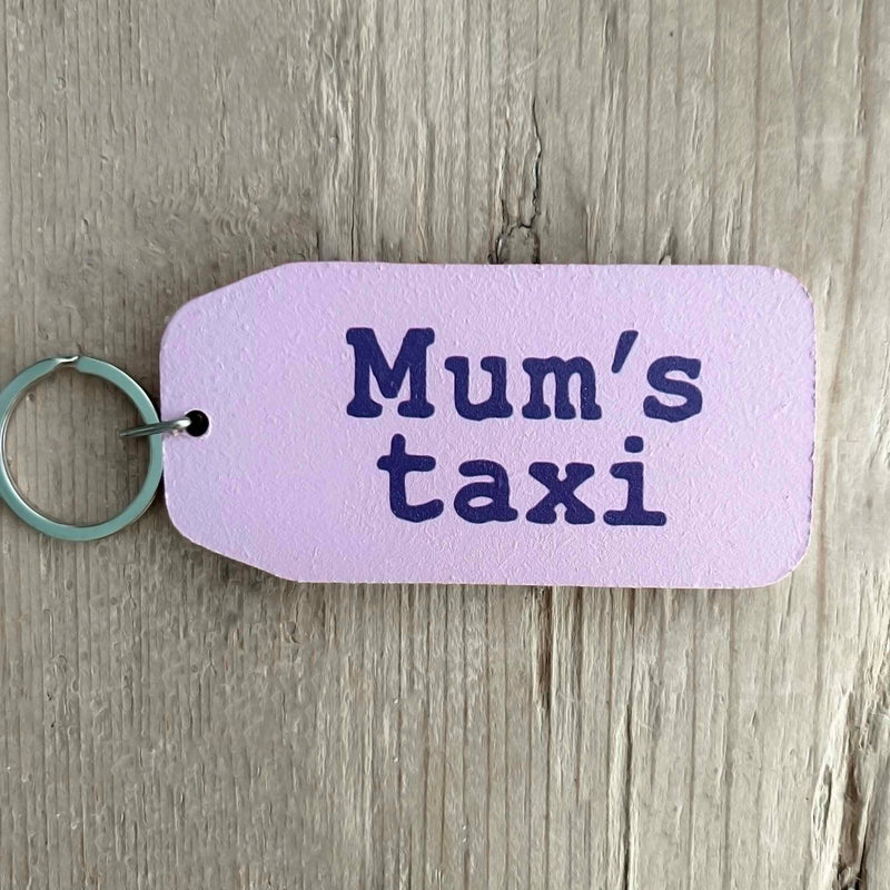 Mum's Taxi Wooden Keyring