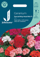 Johnsons Seeds Geranium Special Mop Head Mixed F1