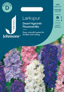 Johnsons Seeds Larkspur Dwarf Hyacinth Flowered Mixed