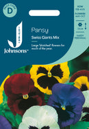 Johnsons Seeds Pansy Swiss Giants Mixed