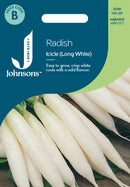 Johnsons Seeds Radish Icicle (Long White)
