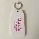 Mum's Keys Wooden Keyring