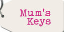 Mum's Keys Wooden Keyring