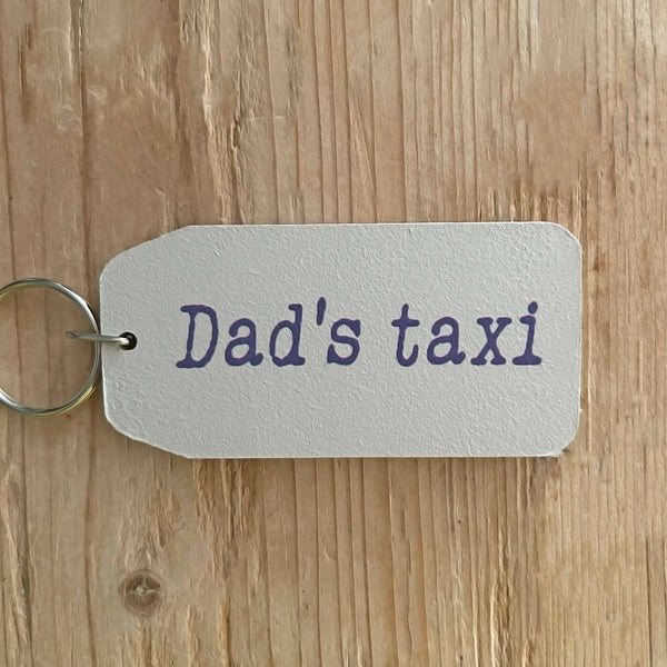 Dad's Taxi Wooden Keyring