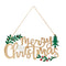 Premier 29.5cm Wood Merry Christmas with Holly Berry Hanger