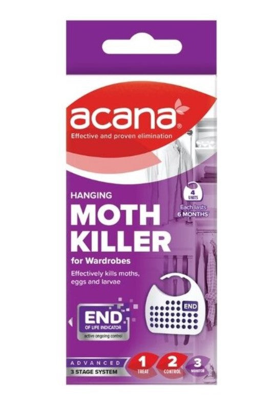 Acana Hanging Moth Killer and Freshener Pack of 4