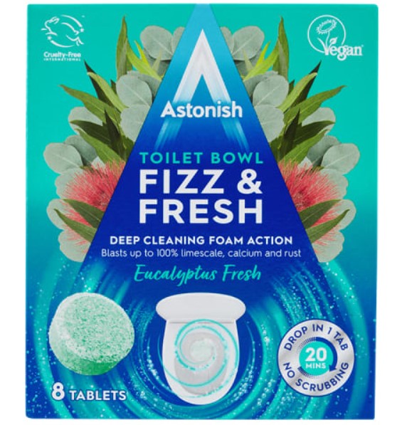 Astonish Toilet Bowl Fizz & Fresh Tablets Fresh Eucalyptus