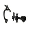 Centurion 200mm Tudor Style Thumb Latch Black