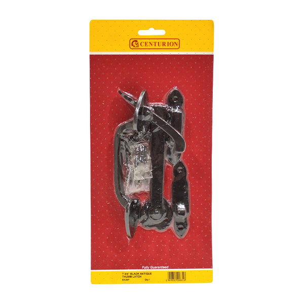 Centurion 200mm Tudor Style Thumb Latch Black