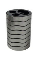 Blue Canyon Ice Collection Toothbrush Holder – Silver & Black