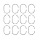 Croydex C Shaped Curtain Ring White Pack of 12
