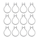 Croydex Shower Clear Curtain Rings Pack of 12