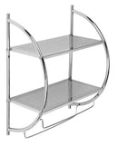 Croydex Wall Mounted Curved Shelving Unit and Towel Rack