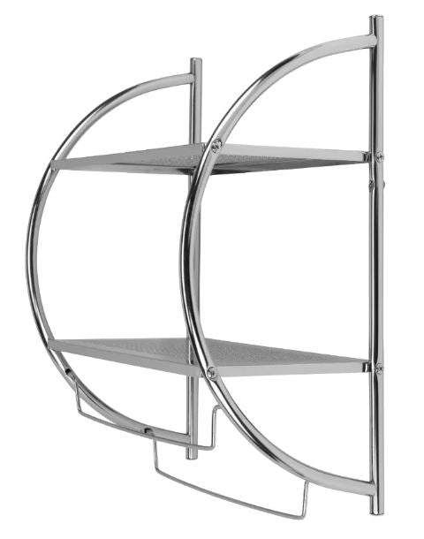 Croydex Wall Mounted Curved Shelving Unit and Towel Rack | Thorns ...