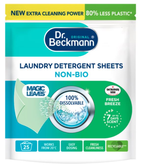 Dr.Beckmann Magic Leaves Laundry Detergent Sheets Non-Bio Spring Fresh