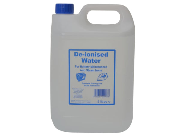 De-ionised Water 5 Litres