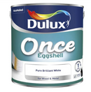 Dulux Once Eggshell Pure Brilliant White 2.5 Litres