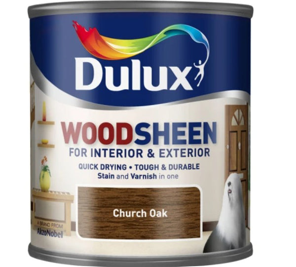 Dulux Quick Dry Interior/Exterior Woodsheen Church Oak 250ml