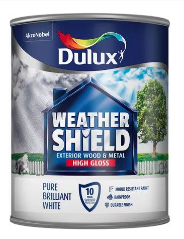 Dulux Weathershield Exterior Gloss Pure Brilliant White 750ml