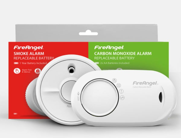 FireAngel Carbon Monoxide and Smoke Alarm Set FA3313-SB1-T2