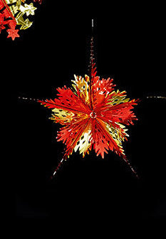 Premier Red & Gold Christmas Foil Star Design 3 | Thorns DIY