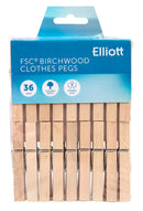 Elliott FSC Birchwood 36 Wooden Pegs