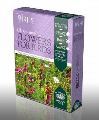 Mr Fothergills RHS Shake and sow Flowers for Birds 33576