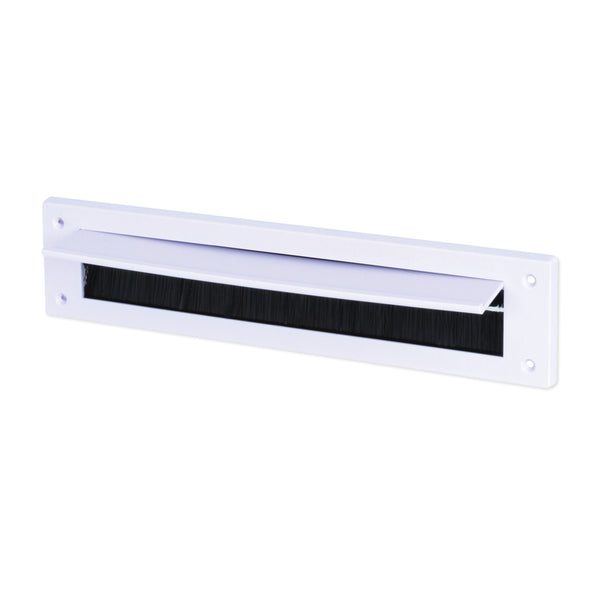 Warmseal G61201 White Letterbox Draught Excluder With Flap