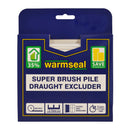 Warmseal G77202 Super Brush Pile Draught Excluder White 5 Metres