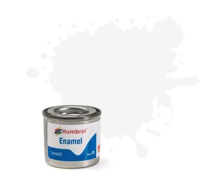 Humbrol Enamel Paint No.130 White Satin 14ml