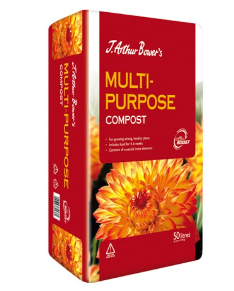 J Arthur Bowers Multi Purpose Compost 50 Litres Reduced Peat NORFOLK DELIVERY ONLY