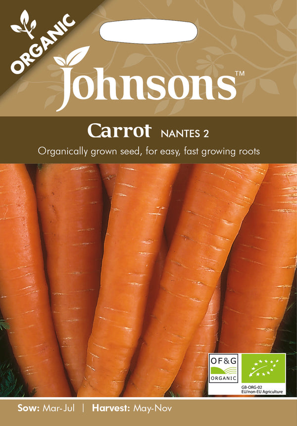 Johnsons Seeds Organic Carrot Nantes 2