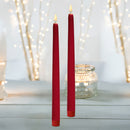 Premier Red Taper Candles With FlickaBright Flame