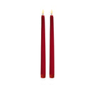 Premier Red Taper Candles With FlickaBright Flame