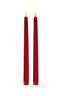 Premier Red Taper Candles With FlickaBright Flame