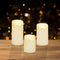 Premier Pack of 3 Remote Controlled LED Battery Flickabright Flameless Candles