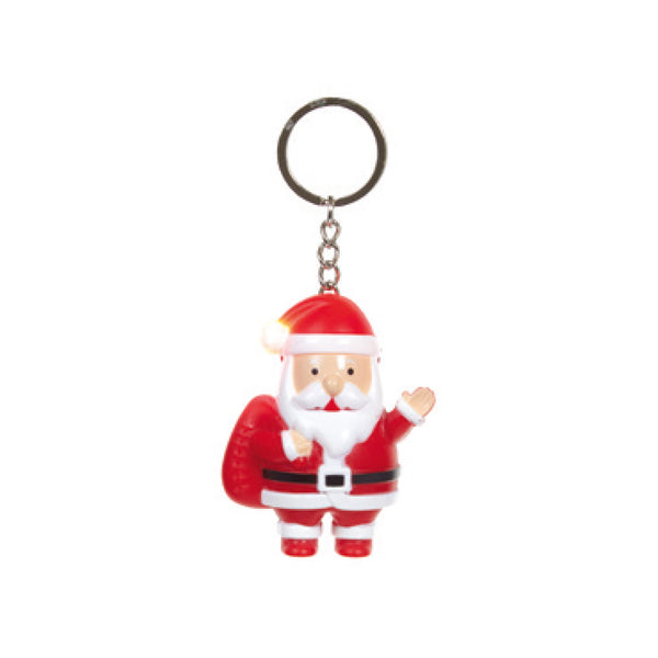 Premier Father Christmas LED With Sound Keyring