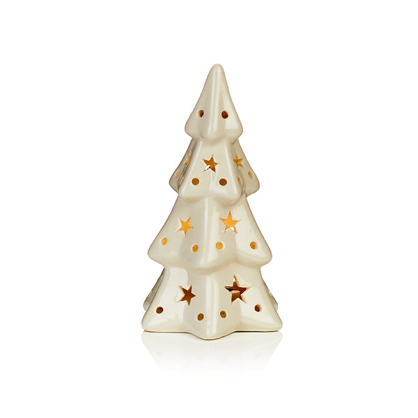Premier Battery 15cm Lit Ceramic Warm White Tree